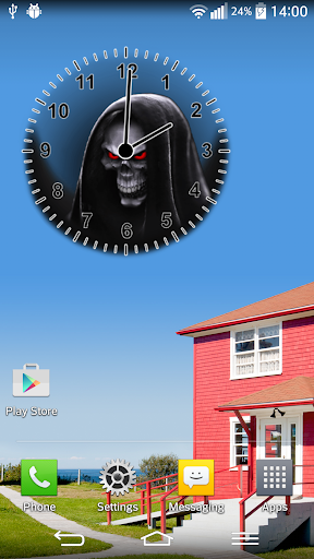 Skull Clock Widget