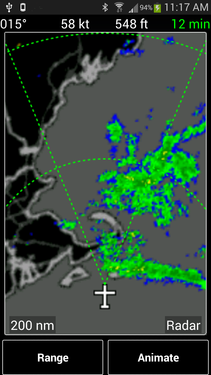 Aircraft Rainfall Radar Screen 3