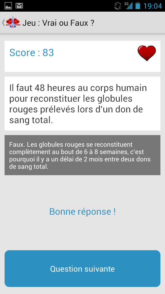 Don du Sang 2.0 Screen 3