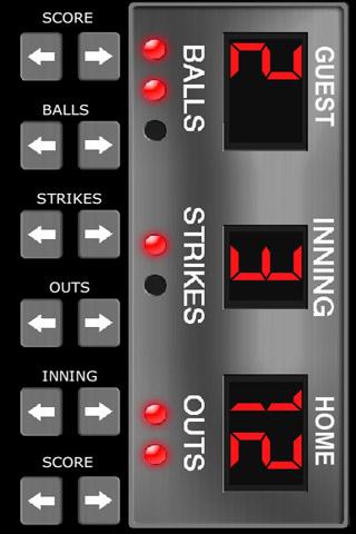Android application Baseball Scoreboard screenshort