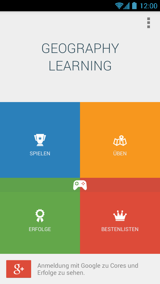 Android application Geography Learning Quiz Game screenshort