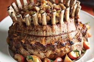 Crown Roast of Pork with Apple, Cranberry and Pecan Stuffing
