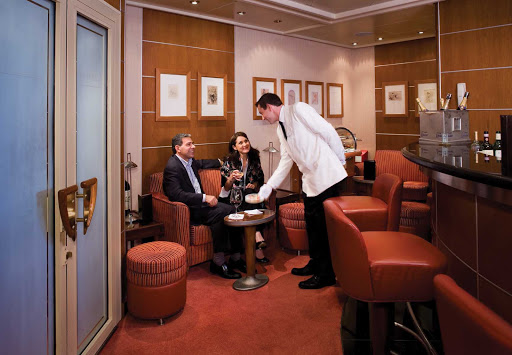 Silversea's spiffy Lampadina bar is a great place to kick back and linger over a cocktail. 