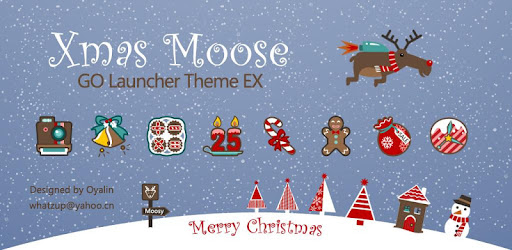 S-XmasMooseGOLauncher EX Theme v1.0