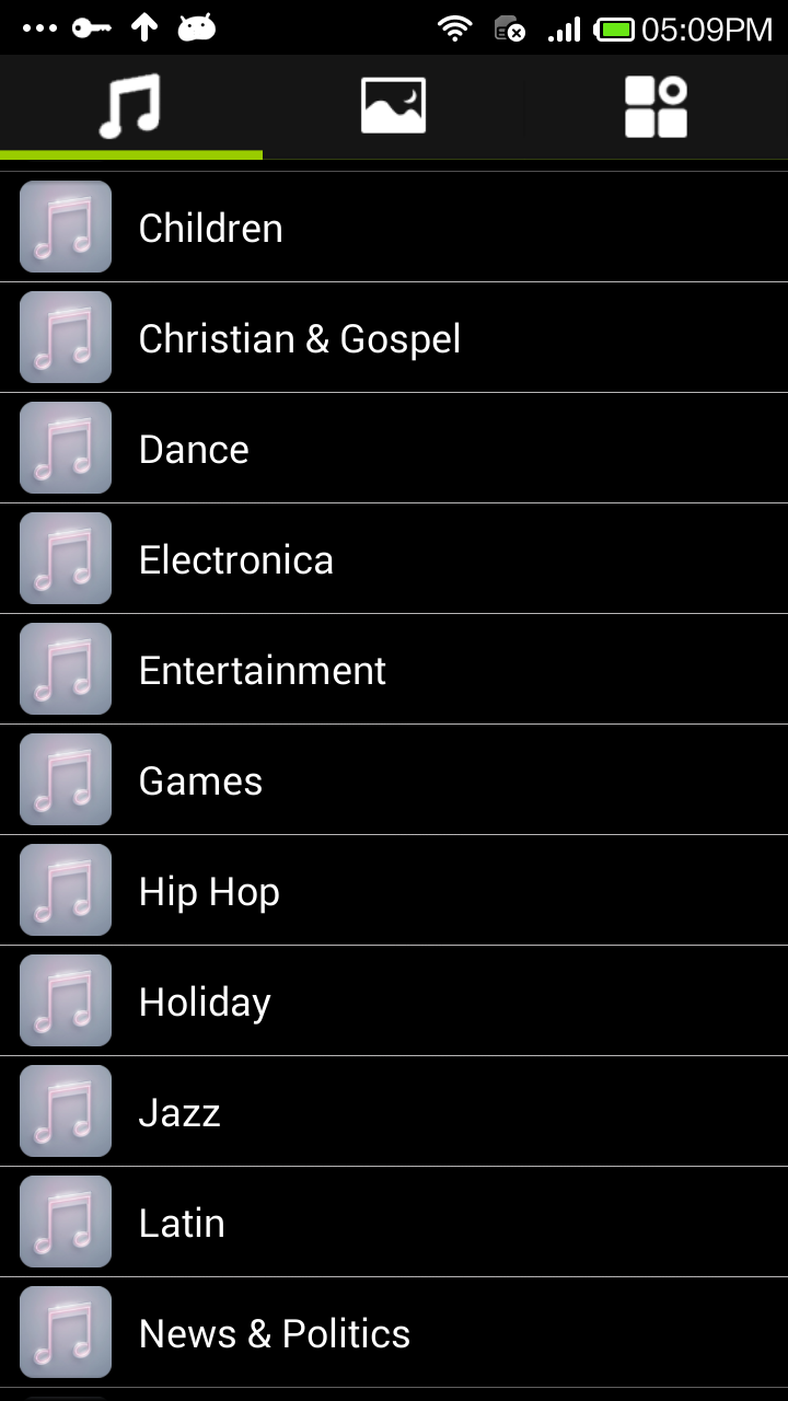 Ringtones Screen 3