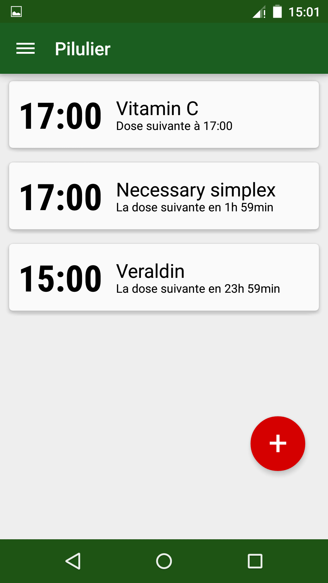 Android application Pill Organizer (Reminder) screenshort