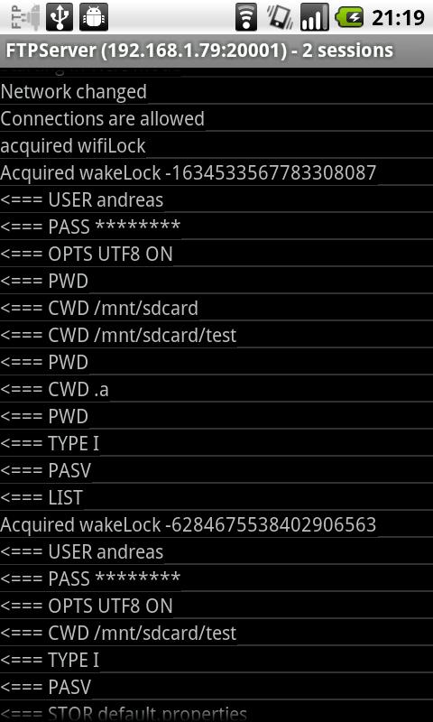 FTPServer Android