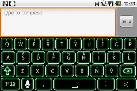 Green Glow Code Keyboard Skin