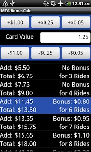 MTA Bonus Calc - NYC Subway - náhled