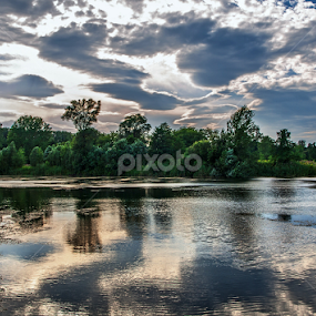 Afternoon at the lake by Goran Lee - Landscapes Waterscapes