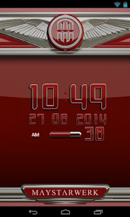 Digi Clock Widget Red Star - náhled
