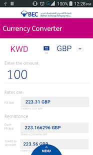 BEC Currency Converter Screen 3