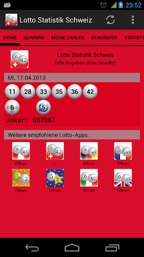 【免費工具App】Lotto Statistik Schweiz-APP點子