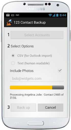 123 Contact Backup