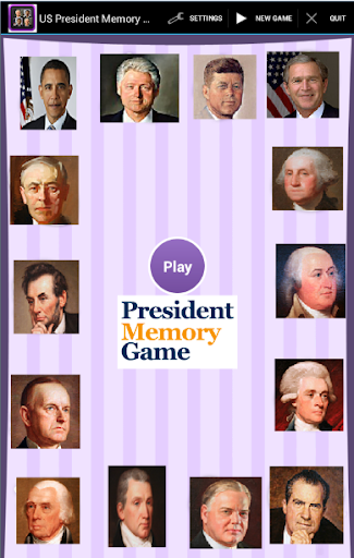 US President Memory Game