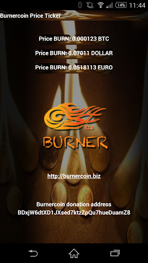 Burnercoin BURN price ticker