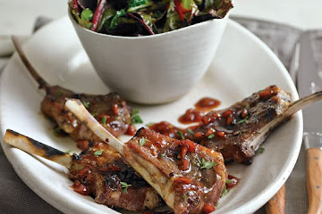 Pomegranate-Glazed Lamb Chops