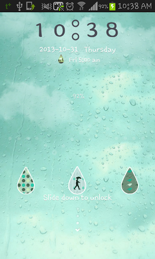 Raindrops go locker theme