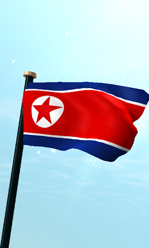 North Korea Flag 3D Free