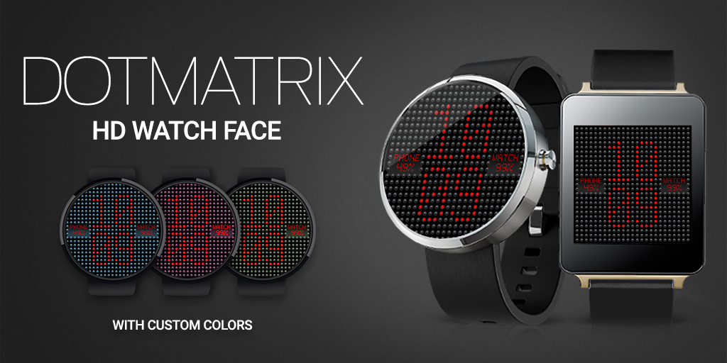 Android application LED Dot Matrix HD Watch Face screenshort