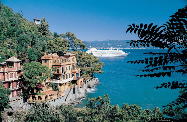  Silver Shadow departs Portofino, Italy. Thes ship wanders the globe, from ports in the Mediterranean to the far reaches of Asia, from the shores of Alaska in summer to the idyllic South Pacific.