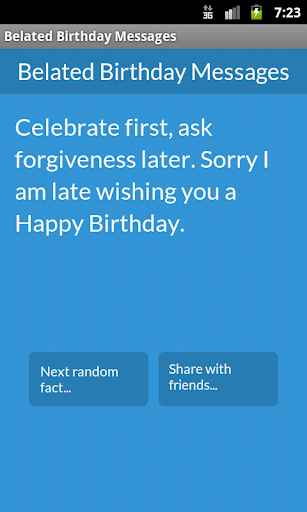 【免費通訊App】Belated Birthday Messages-APP點子