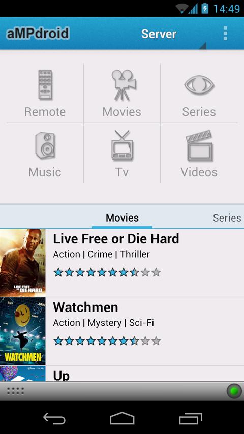 aMPdroid Pro Screen 1