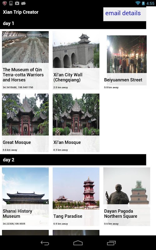 Android application Xian Offline Travel Guide screenshort
