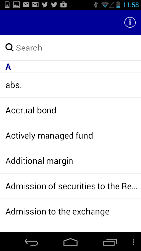 Exchange Glossary