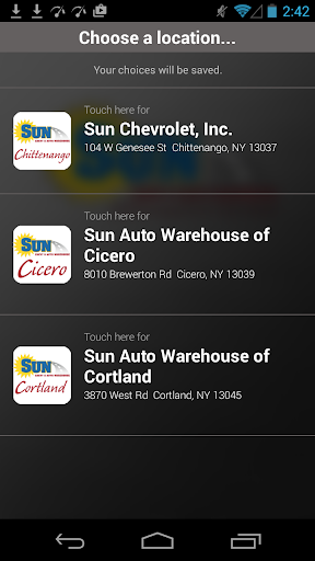 Sun Auto Warehouse DealerApp