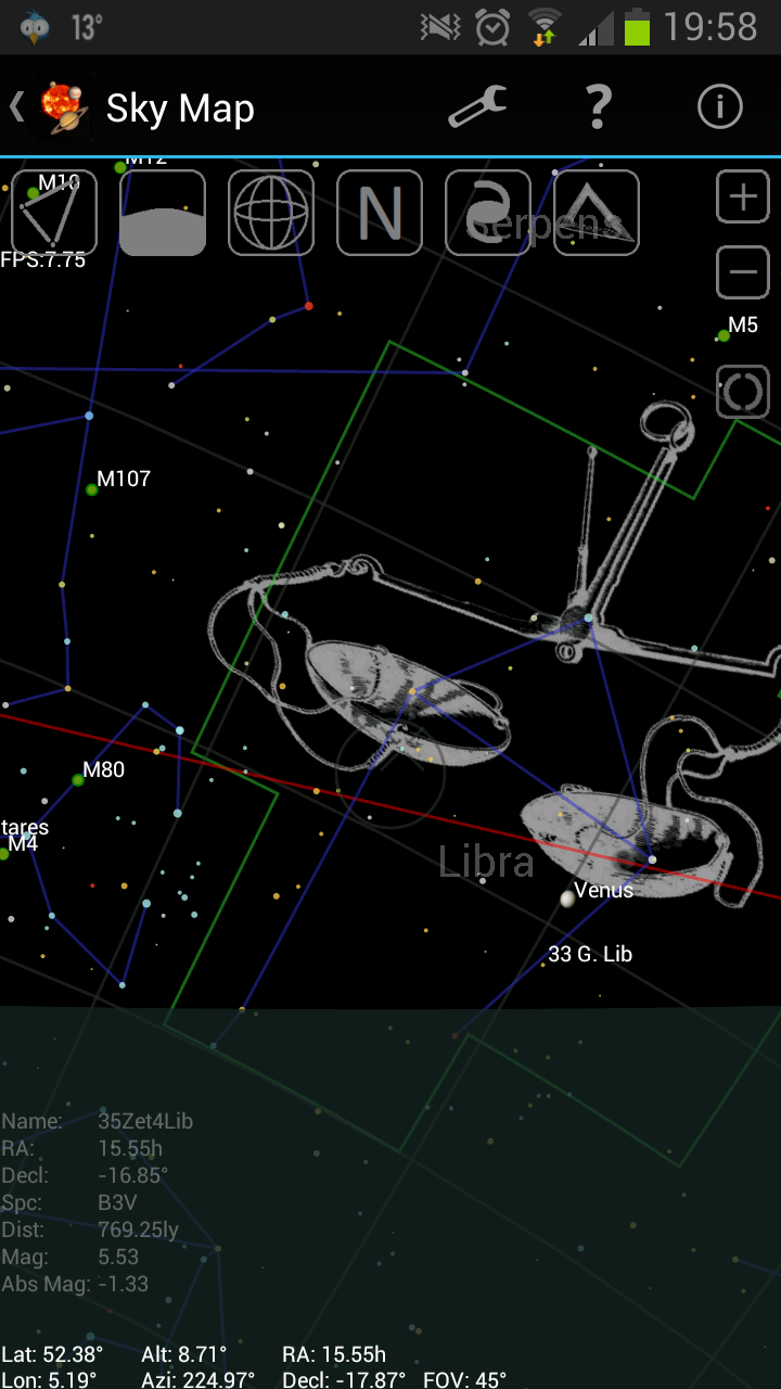 Night Sky Tools - Astronomy Screen 1