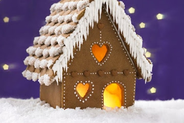 Homemade gingerbread cottage