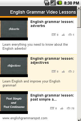 English Grammar Video Lessons