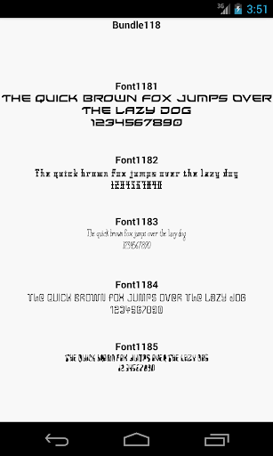 Fonts for FlipFont 118