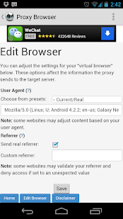 Proxy Browser For Android - screenshot thumbnail