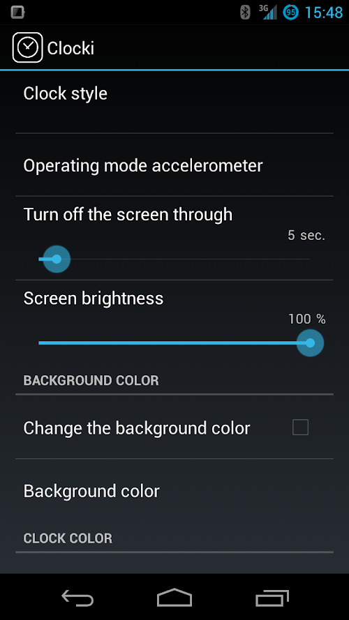 Android application Clocki for SmartWatch screenshort