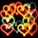 3D colorful hearts