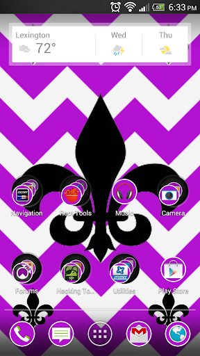 Fleur De Lis Purple Theme