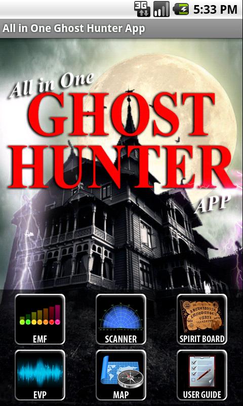 Android application Ghost Hunter (EMF, EVP, SCAN) screenshort