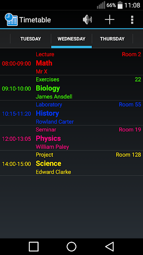 Timetable