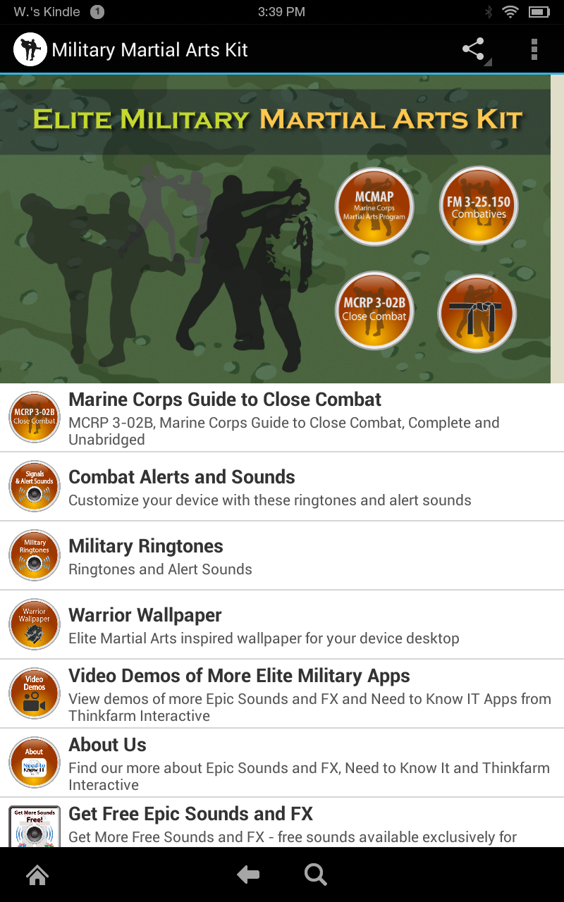 Elite Military Martial Arts Screen 1