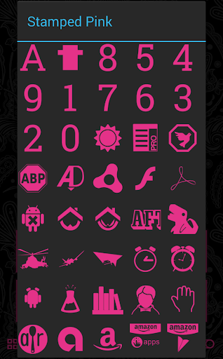Stamped Pink Icons