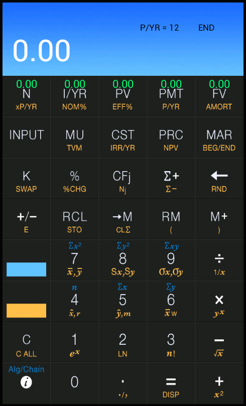 10bii Financial Calculator Screen 2