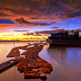 Sunset Rain by Eris Suhendra - Landscapes Sunsets & Sunrises