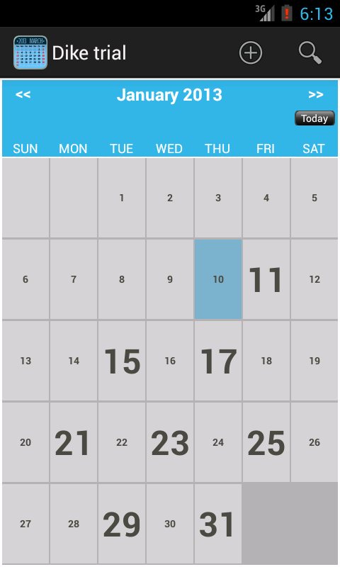 Android application Dike pro: Calendar 4 Lawyers screenshort