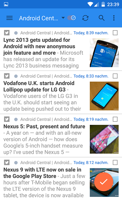 gReader Pro | News | RSS Screen 3