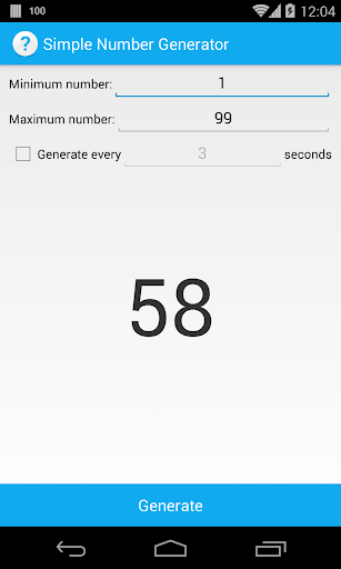 Simple Number Generator