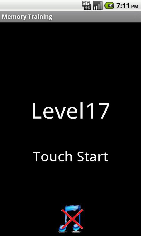 Memory Training Screen 3