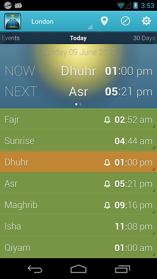 iPray: Prayer Times & Qibla - screenshot
