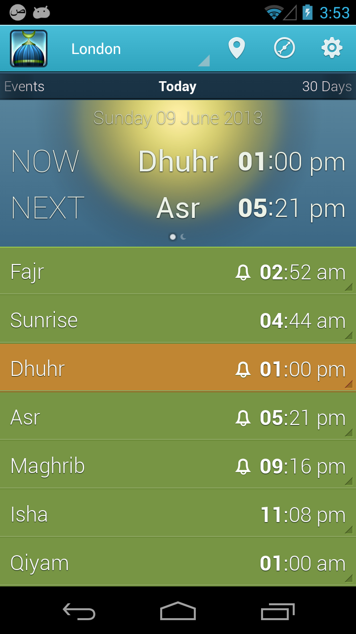 iPray: Prayer Times &amp; Qibla Screen 2